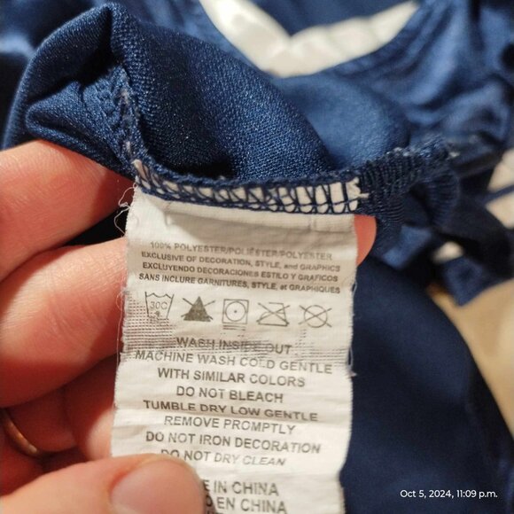 Broncos Jersey Navy Blue Vintage Early 2000’s Y2K NFL Football Stripped Fitted S - Picture 3 of 9